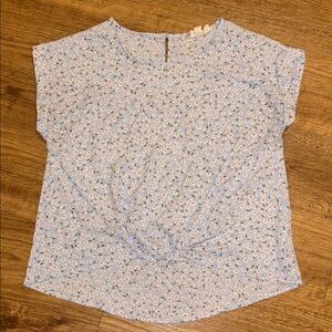 Hippie Rose Light Blue Floral Top